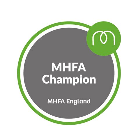 Mhfa England Certified Training Mental Health First Aid Champion