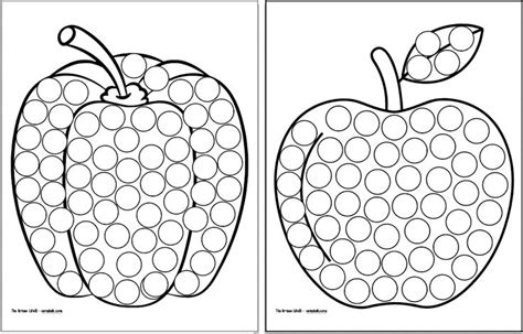 Fruit And Vegetable Dab It Dot Marker Pages Dot Markers Dot Marker