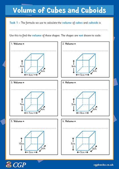 Calculating The Volume Of Cubes And Cuboids Video Year 6 CGP Plus