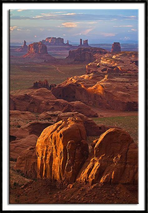 Golden Light On The Monuments By Guy Schmickle From Hunt S Mesa At