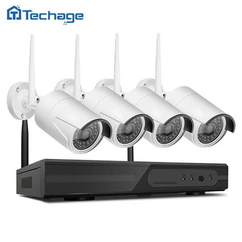 Techage Ch P Wireless Nvr Cctv System Set P P Pcs Wifi Ip Camera