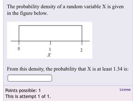 Solved The Probability Density Of A Random Variable X Is Chegg