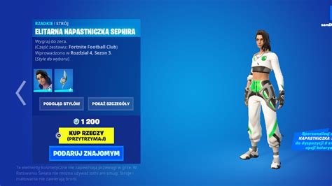 Sklep Fortnite 28 07 2023r NOWY SKIN ELITARNA NAPASTNICZKA SEPHIRA