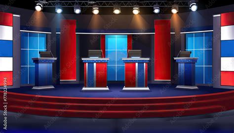 Political Talk Show Set A Political Themed Set With News Desk