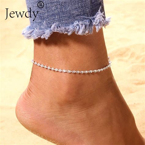 Buy Twisted Silver Chain Anklets For Women Vintage Bohemian Wedding Anklet Leg