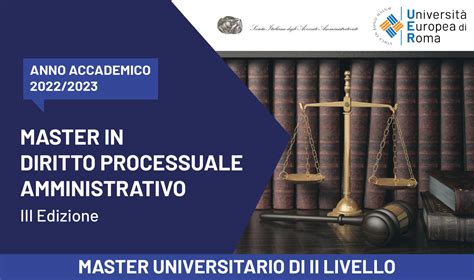 Master Di II Livello In Diritto Processuale Amministrativo DPA III