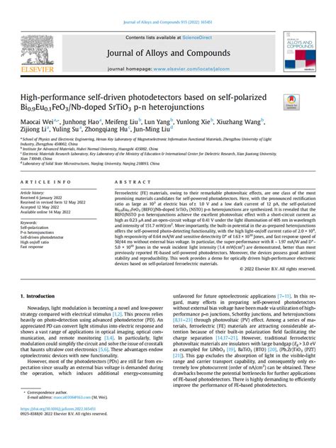 Journal Of Alloys And Compounds