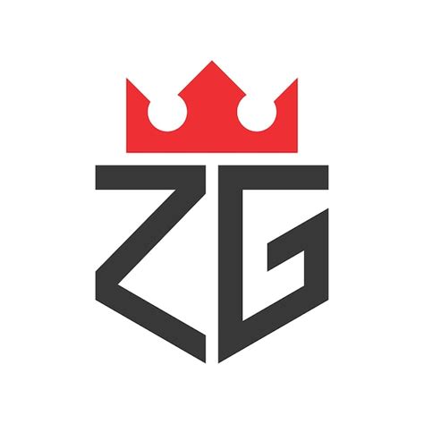 Premium Vector Letter Zg Crown Logo Crown On Letter Zg Logo Design