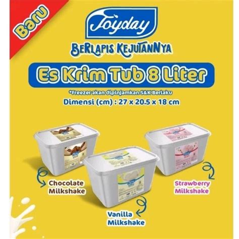 Jual Ice Cream Joyday Neopolitan 3 Rasa 3in1 Coklat Vanilla Dan