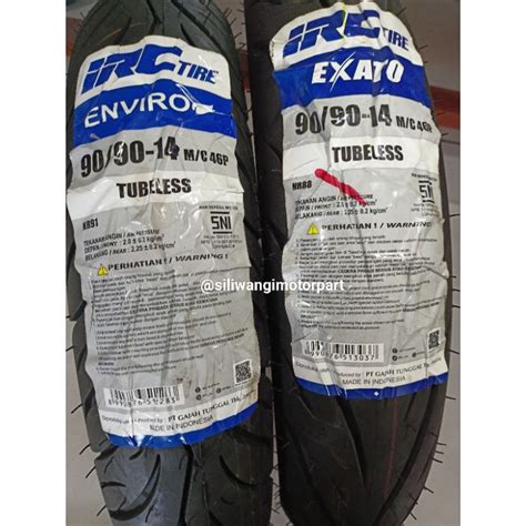 Jual Ban Tubles Tubeless Irc Exato Enviro Ecotrax Ss R