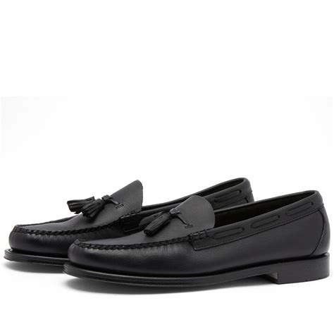 Bass Weejuns Men's Larkin Soft Tassel Loafer in Black Leather Bass Weejuns