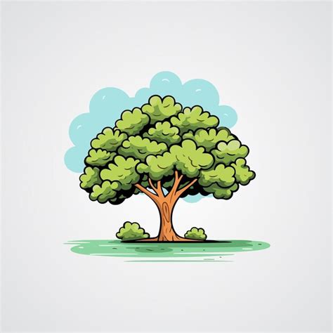 Baum Vektor Illustration Baum Logo Design Premium Vektor