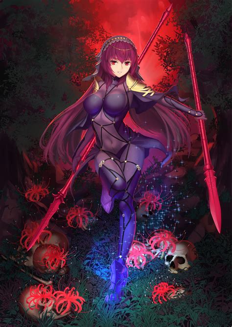 Long Hair Red Eyes Bodysuit Redhead Anime Anime Girls Weapon