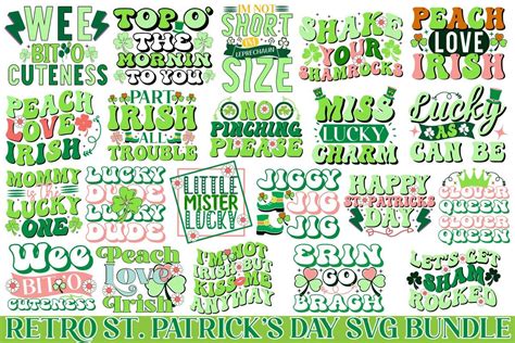 Retro St Patricks Day Svg Bundle Bundle · Creative Fabrica