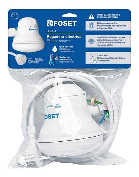 Regadera Eléctrica De 4 Temperaturas 49491 Foset Meses sin intereses