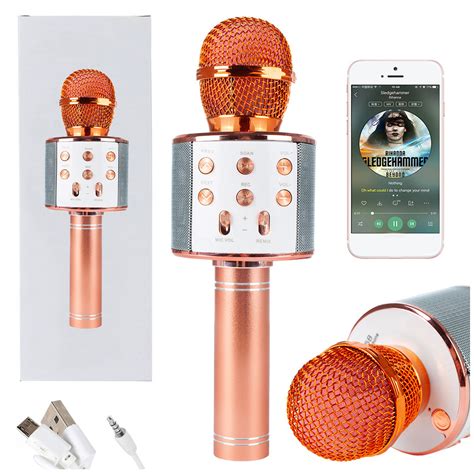 Mikrofon Bezprzewodowy Karaoke Bluetooth G O Nik Rose Gold U R