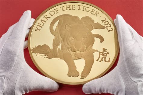 Giant Gold Coin Produced By The Royal Mint To Celebrate The Year Of The