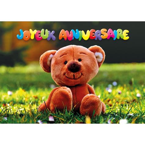 Carte Joyeux Anniversaire Ourson Enfants Stickers Teddy Bear Etsy Hot Sex Picture