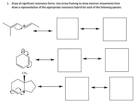 Solved Draw All Significant Resonance Forms Use Arrow Chegg