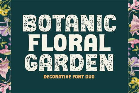 Botanic Floral Garden Font By Creative Fabrica Fonts · Creative Fabrica