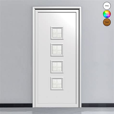 Porte d entrée en aluminium CLASSIC DESIGN 3106 RAL9003 L 90 cm x H