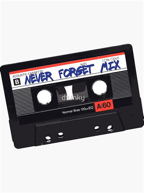 Never Forget Retro 1980s Cassettes Sticker By Dfunky Redbubble