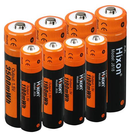 Hixon AA AAA Batteries 1 5V Rechargeable Lithium Ion Batteries Over