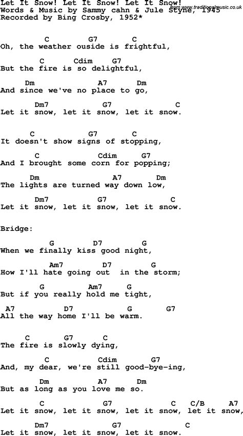 Guitar Chords For Let It Snow