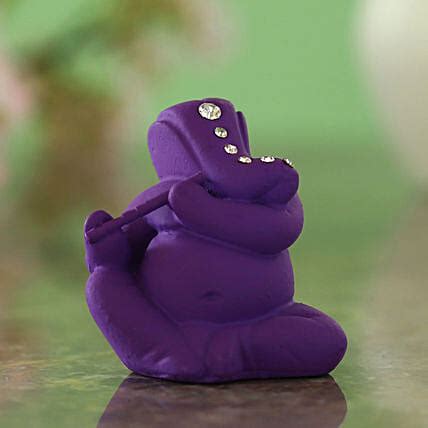 Buy Send Flute Playing Ganesha Matte Purple Online Fnp