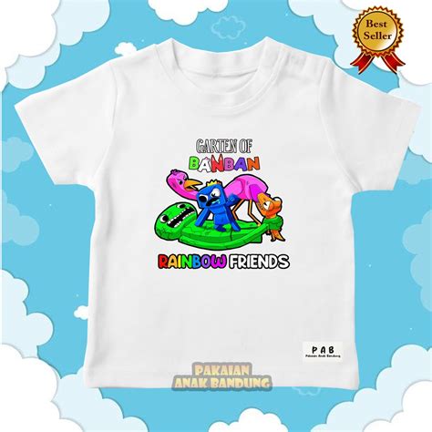 Jual Baju Kaos Anak Garten Of Banban Rainbow Friends Terbaru Unisex