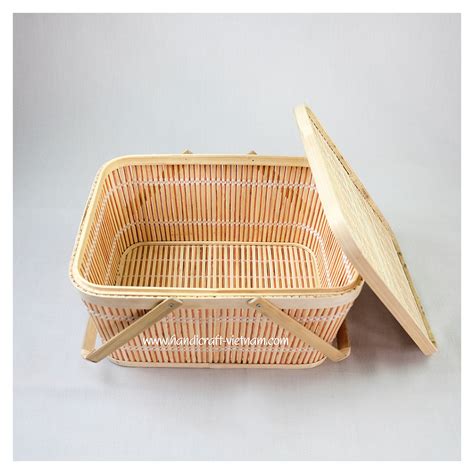 Bamboo Material Weaving Waste Basket Open Bamboo Handmade Wooden Bamboo