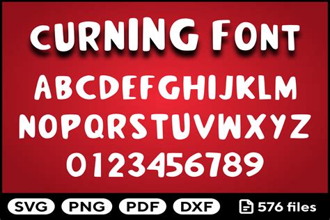 Curning Font Svg Png Pdf Dxf Graphic By Fromporto Creative Fabrica