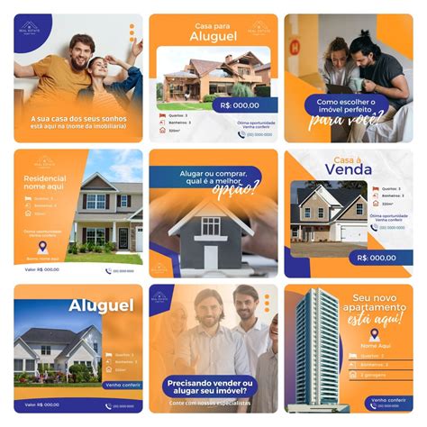 Templates Canva Imobiliária 30 Artes Editáveis Bônus Studios Cat