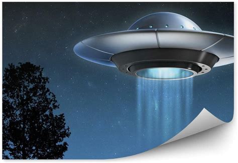 Fototapety Pl Drzewa Trawy Niebo Gwiazdy Ufo 3D Statek Kosmiczny