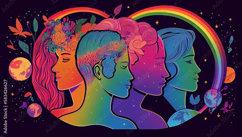 Lgbtq Illustration Banner Rainbow Color Artwork Design Creative