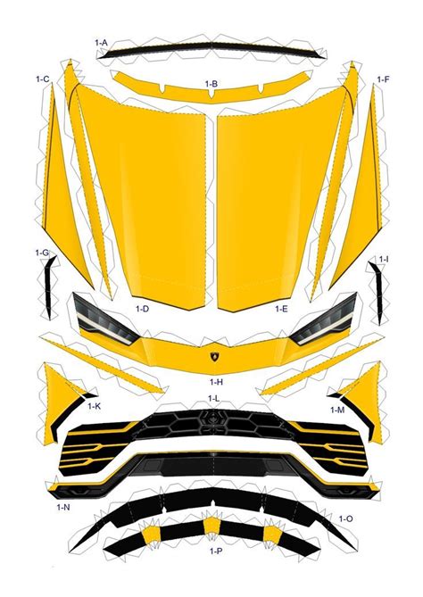 Papercraft Urus Template Paper Crafts Paper Models Paper Model Car