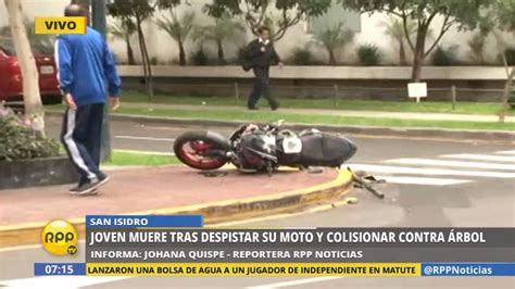 Video Un Motociclista Muri Tras Chocar Contra Un Rbol En San Isidro