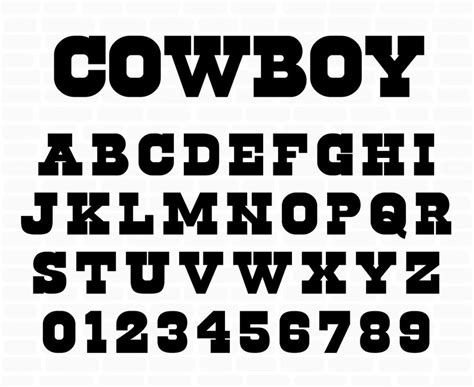 Cowboy font Cowboy monogram letters Files for Cricut Western | Etsy