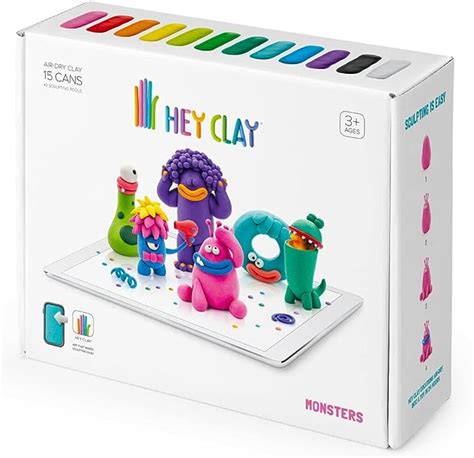 Hey Clay E73361 Monster Set Buntes Modelliermasse Lufttrockenes Ton