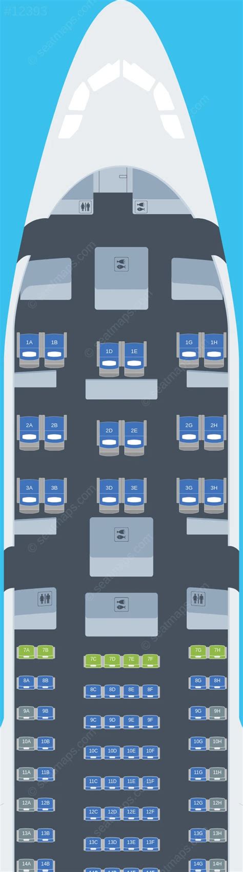 Mapas De Asientos Del Airbus A330 200 De T Way Air