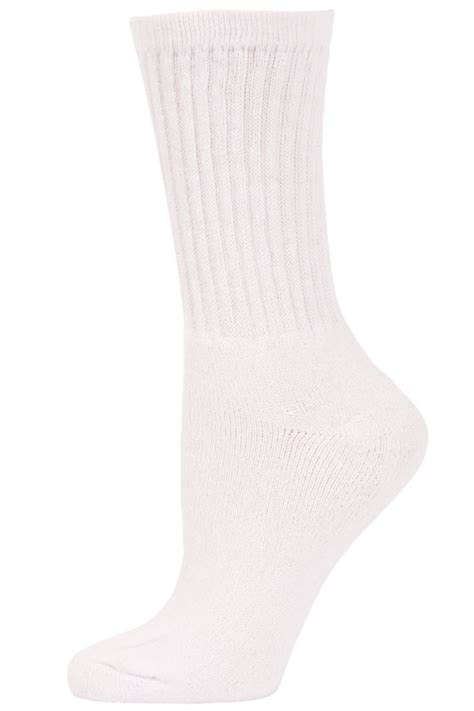 Womens Athletic Crew Socks In White