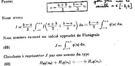 Calcul Numérique Dune Intégrale Méthode De Gauss