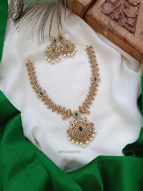 Trendy Peacock Ad Necklace Arshis Buy Traditional And Fashion South