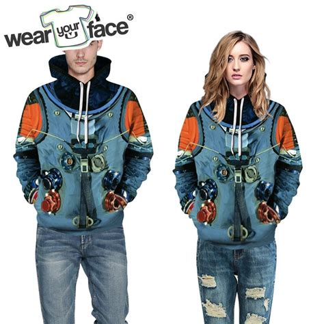 Space Astronaut Suits 3d All Over Printed Crewneck Sweatshirts Hoodies