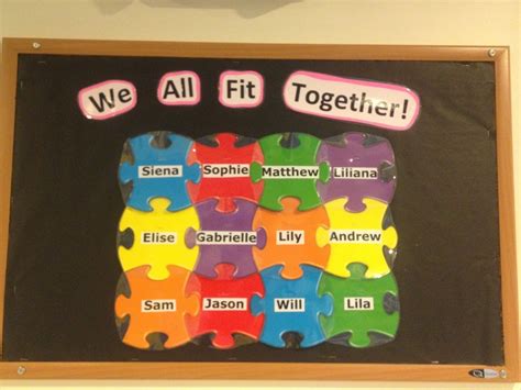 We All Fit Together Classroom Bulliten Board Ideas Inspirational