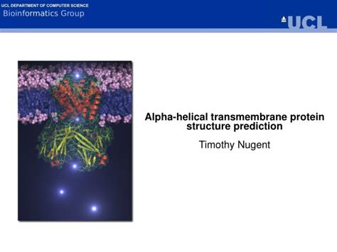 Ppt Alpha Helical Transmembrane Protein Structure Prediction Timothy Nugent Powerpoint