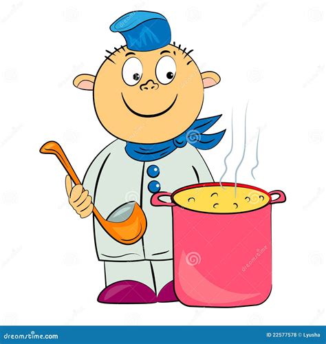 cartoon cook character stock image cartoondealercom