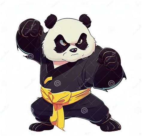 Panda kung fu master stock illustration. Illustration of comics - 281133588