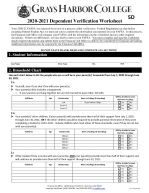 Fillable Online 2020 2021 Verification Worksheet Untaxed Income Fax