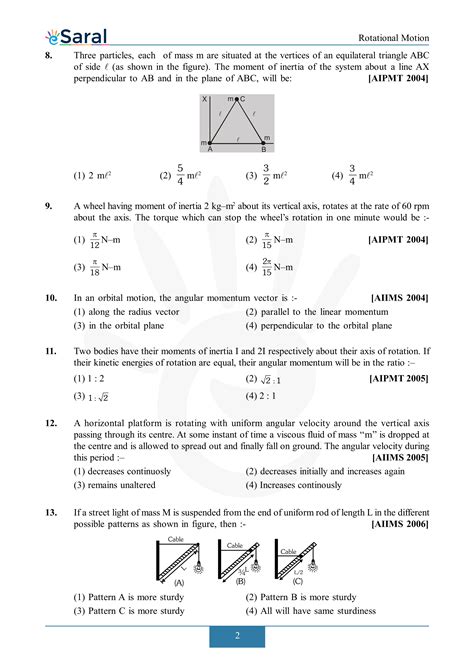 Neet Rotational Motion Previous Year Questions With Solutions